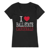 W Republic Women's I Love Shirt Ball State Cardinals 550-264