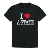 W Republic I Love Tee Shirt Arkansas State Red Wolves 551-211