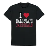 W Republic I Love Tee Shirt Ball State Cardinals 551-264