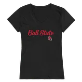 W Republic Women's Script Tee Shirt Ball State Cardinals 555-264