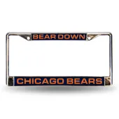 Rico Chicago Bears Laser Chrome 12 X 6 License Plate Frame Fcl1210