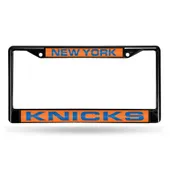 Rico New York Knicks Black Laser Chrome 12 X 6 License Plate Frame Fclb81001
