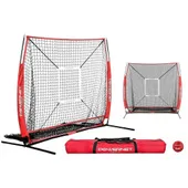 Powernet 5X5 Practice Net + Strike Zone + Weighted Training Ball Bundle 1020