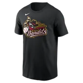Nike MiLB Adult Short Sleeve Cotton Tee Quad Cities River Bandits N199