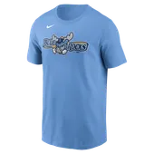 Nike MiLB Adult Short Sleeve Cotton Tee Wilmington Blue Rocks N199