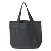 Liberty Bags Xl Zippered Cotton Canvas Resort Tote Bag LIB-8873