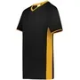 Adult V-Neck Baseball Jersey (AM - Red/Black)