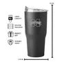 Logo Brands Mississippi State 30Oz Etch Powder Coat Tumbler 177-S30pt-Blk-9 Mississippi State Bulldo