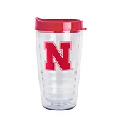 Logo Brands Nebraska 16Oz Flipside Dbl Wall Clear Tumbler 182-Pd16ct-34 Nebraska Cornhuskers