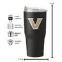 Logo Brands Vanderbilt 30Oz Flipside Powder Coat Tumbler 232-S30pt-34 Vanderbilt Commodores