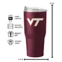 Logo Brands Virginia Tech 30Oz Flipside Powder Coat Tumbler 235-S30pt-34 Virginia Tech Hokies
