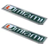 Fan Mats University Of Miami Embossed Truck Emblem 2-Pk 169-F130.2 Miami Hurricanes