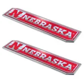 Fan Mats University Of Nebraska Embossed Truck Emblem 2-Pk 182-F130.2 Nebraska Cornhuskers