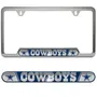 Fan Mats NFL - Dallas Cowboys Embossed License Plate Frame 609-F122 Dallas Cowboys
