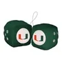 Fan Mats University Of Miami Fuzzy Dice 169-F117 Miami Hurricanes