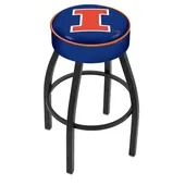 Holland University of Illinois Blk Bar Stool