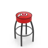 Holland University of Utah Blk Bar Stool