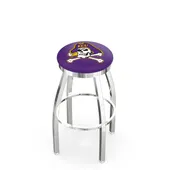East Carolina Univ Flat Ring Chrome Bar Stool