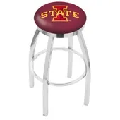Iowa State University Flat Ring Chrome Bar Stool
