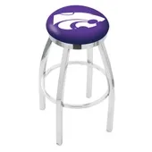 Kansas State University Flat Ring Chrome Bar Stool