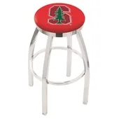 Stanford University Flat Ring Chrome Bar Stool