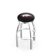 University of Arkansas Flat Ring Chrome Bar Stool