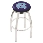 Univ of North Carolina Flat Ring Chrome Bar Stool