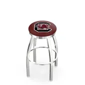 Univ of South Carolina Flat Ring Chrome Bar Stool