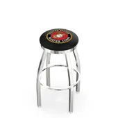 US Marine Corps Flat Ring Chrome Bar Stool