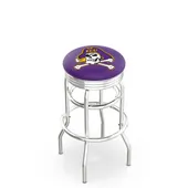 East Carolina Univ Ribbed Double-Ring Bar Stool