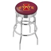 Iowa State University Ribbed Double-Ring Bar Stool