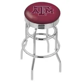 Texas A&M Ribbed Double-Ring Bar Stool