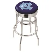 Univ North Carolina Ribbed Double-Ring Bar Stool