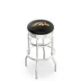 Western Michigan Univ Ribbed Double-Ring Bar Stool