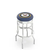 United States Navy Ribbed Double-Ring Bar Stool