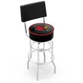 Univ of Louisville Double-Ring Back Bar Stool