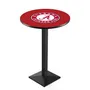 Alabama Script A Blk/Chrm Square Base Pub Table