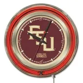 Holland Florida State Script Neon Logo Clock