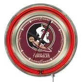 Holland Florida State Head Neon Logo Clock