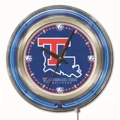 Holland Louisiana Tech University Neon Logo Clock