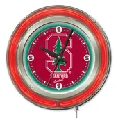 Holland Stanford University Neon Logo Clock