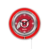Holland University of Utah Neon Logo Clock