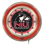 University of Northern Illinois Neon 19" Clock