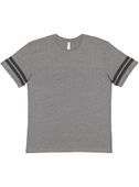 LAT Sportswear Adult Fine Jersey Football Tee GRANITE HEATHER/VINTAGE SMOKE Primary