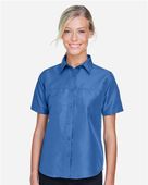 Harriton Ladies Key West Performance Staff Shirt POOL BLUE Primary