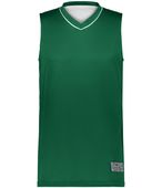 Augusta Adult/Youth Reversible Basketball Jersey Outside: DARK GREEN, Inside: WHITE Primary