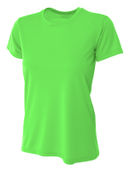 A4 Women's Cooling Performance Crew SAFETY GREEN Primary