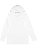 LAT Sportswear Adult Hooded Raglan Long Sleeve Tee WHITE Primary