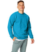 Hanes Unisex Ecosmart 50/50 Crewneck Sweatshirt TEAL Primary