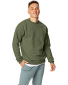 Hanes Unisex Ecosmart 50/50 Crewneck Sweatshirt FATIGUE GREEN Primary